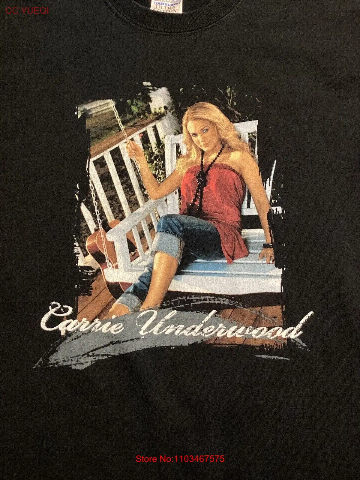 Винтажная рубашка Y2K Carrie Underwood 2006 для путешествий Молодежная большого размера