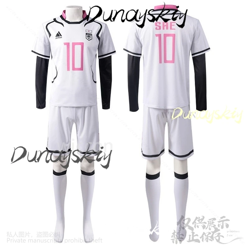 Аниме BLUE Косплей LOCK Костюм Футбольная команда Униформа Isagi Yoichi Bachira Meguru Mikage Reo Nagi