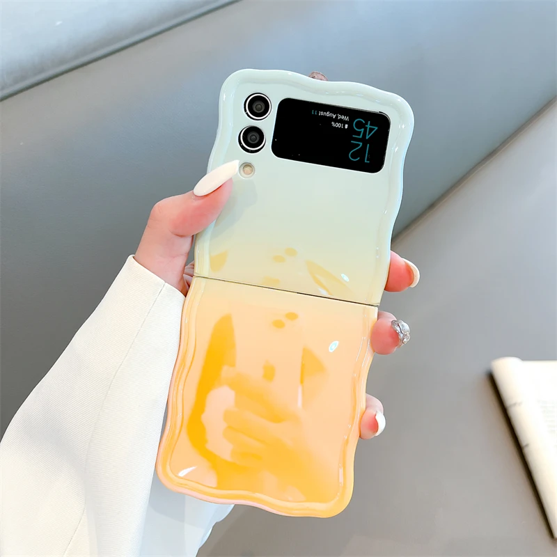 Корейский силиконовый складной чехол для телефона с волнистым краем и