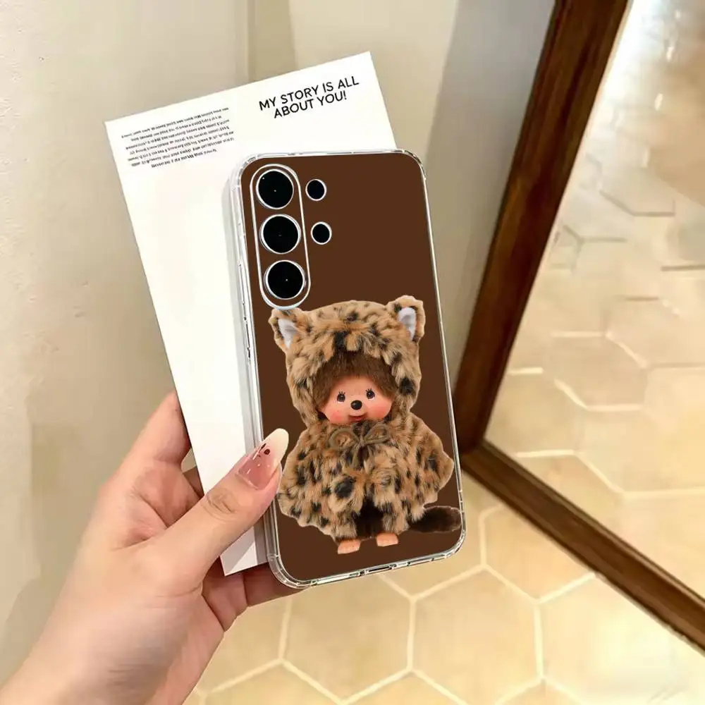 Прозрачный тонкий мягкий чехол C-Cute M-Monchhichi-es для Samsung S 25,24,23,22,30,21,10,9,Ultra,Plus,Lite,FE,4,5 G (art.: 3920dbcaed4ef) - 3920dbcaed4ef