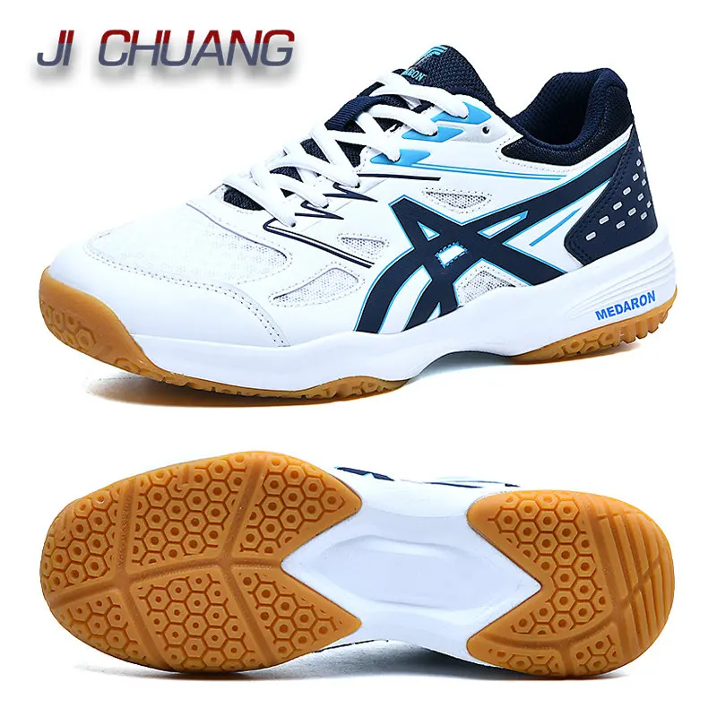 New Brand Male Sport Shoes Mens Badminton Shoes Lightweight Volleyball Sneakers Men Lace Up Breathable Badminton Men's Sneakers