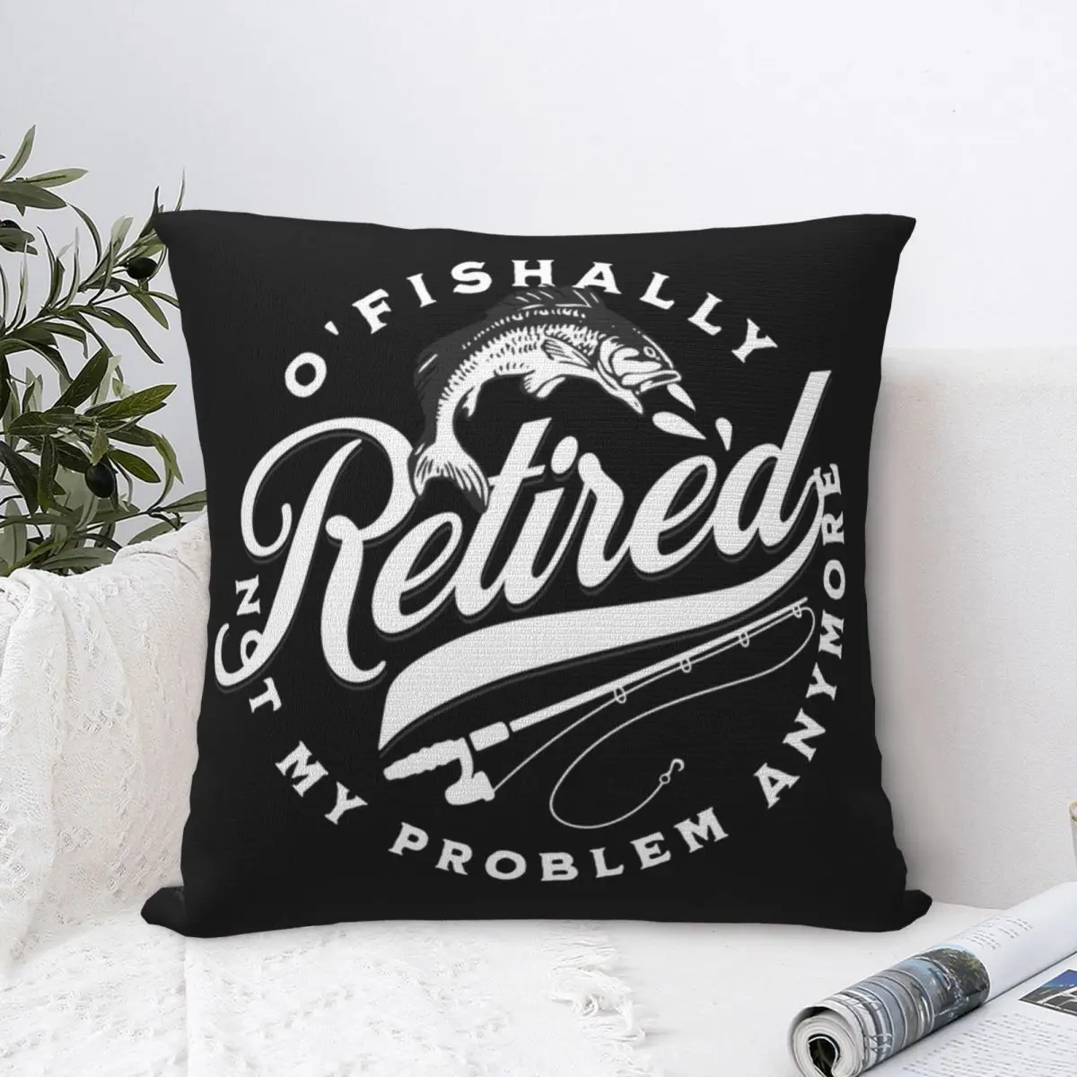 

O' FISHALLY RETIRED Pillowcase Pillow Case Cushion Cover Home Sofa Car Decorative Throw Pillow Printing Plush Anime