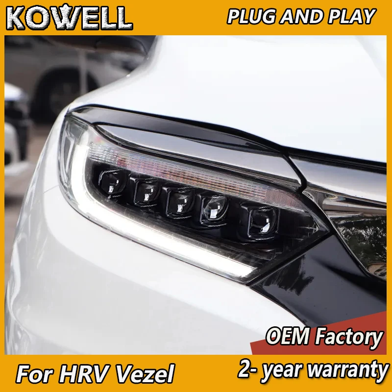Автостайлинг для Honda Vezel фары 2015-2021 HRV головка светильник DRL сигнал поворота