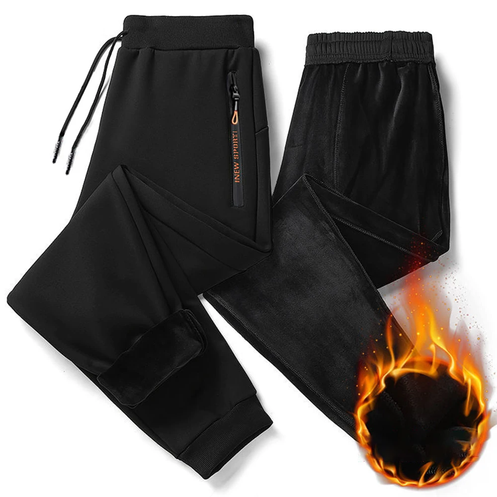 

Men Thermal Pants Jogging Casual Sports Pants Winter Fleece Active Trousers