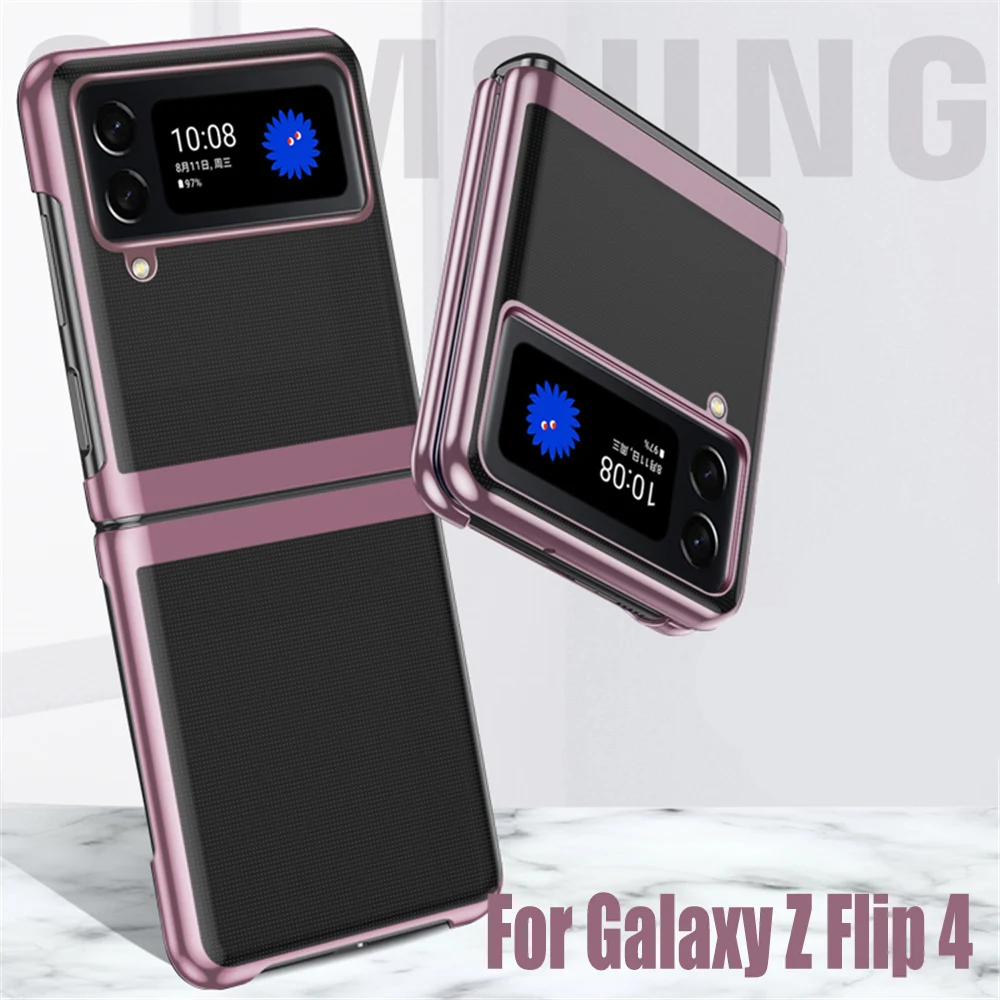 

Роскошный Ультратонкий прозрачный защитный чехол с покрытием для Samsung Galaxy Z Flip 4 5G, противоударные чехлы для телефонов Coque Fundas