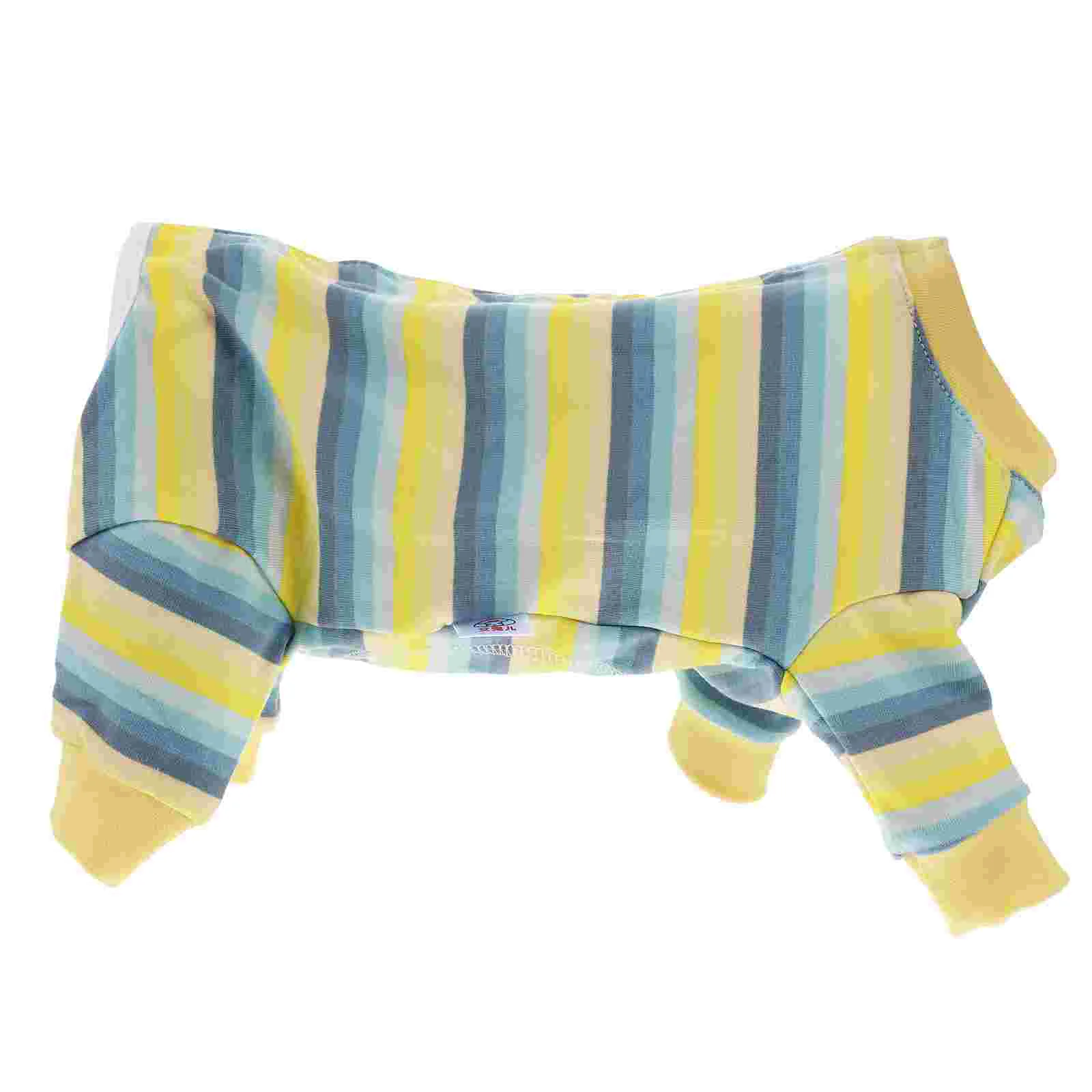 

Pet Dog Suit Recovery Surgery Apparel Clothes Striped After Vest Outfit Hoodie Jumpsuit Supplies Diseases Jumpers Shirt T