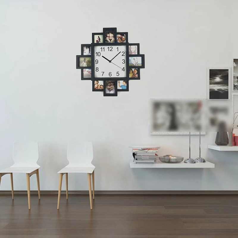 

Photo Frame Wall Clock New Diy Modern Desigh Art Picture Clock Living Room Home Decor Horloge
