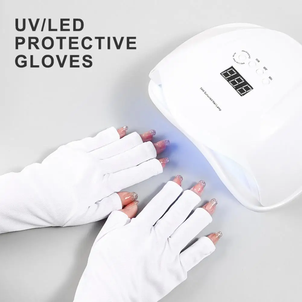 

1Pair Nail Light Gloves Useful UV LED Protection Gloves Portable Long-lasting Nail UV Mitten