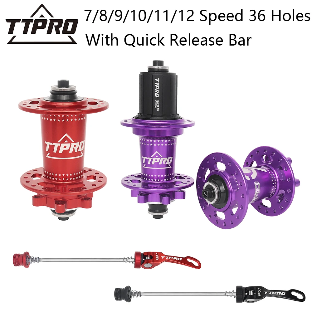 TTPRO PRO9 36-отверстий втулка дискового тормоза совместимая с 7/8/9/10/11/12 скоростями и