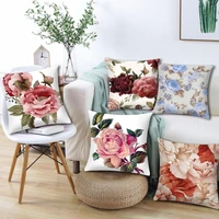 chic reusable decorative tear resistant floral pattern pillow case hotel supplies cushion case cushion slipcover