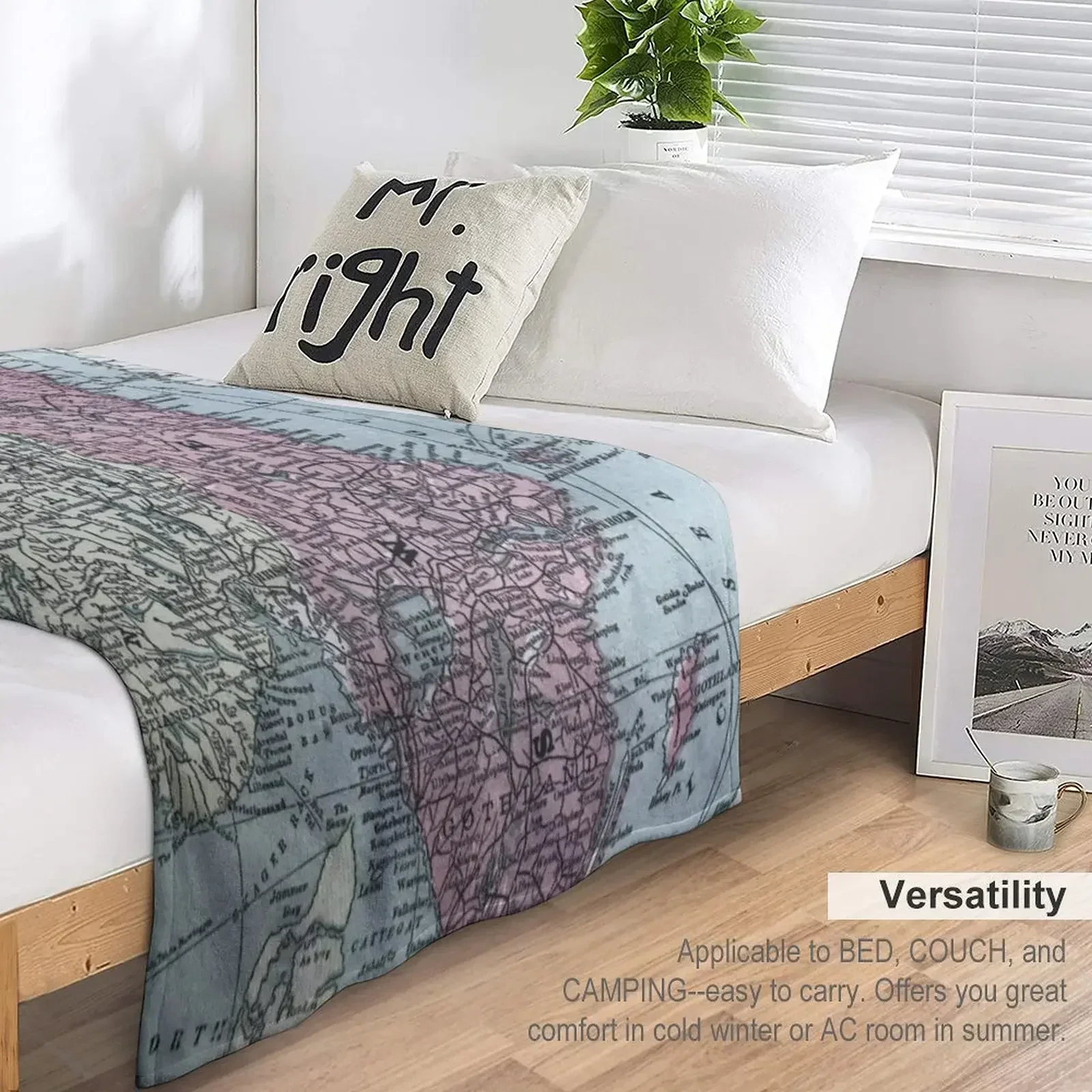 Норвегия и Швеция винтажная карта пледы одеяла для диванов фланелевые