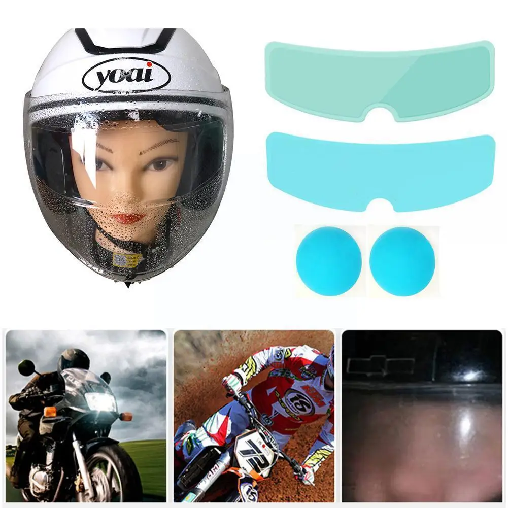 

Universal Motorcycle Helmet Film Optional Clear Rainproof Film Anti Rain Clear Anti-Fog Patch Screen for Helmets Outdoor H8C5
