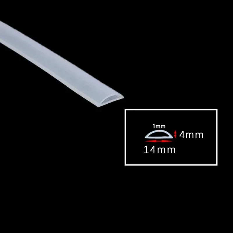 

1-5 м D-образная силиконовая резиновая уплотнительная лента полукруглая полая высокотемпературная самоклеящаяся звукоизоляционная лента для двери, окна