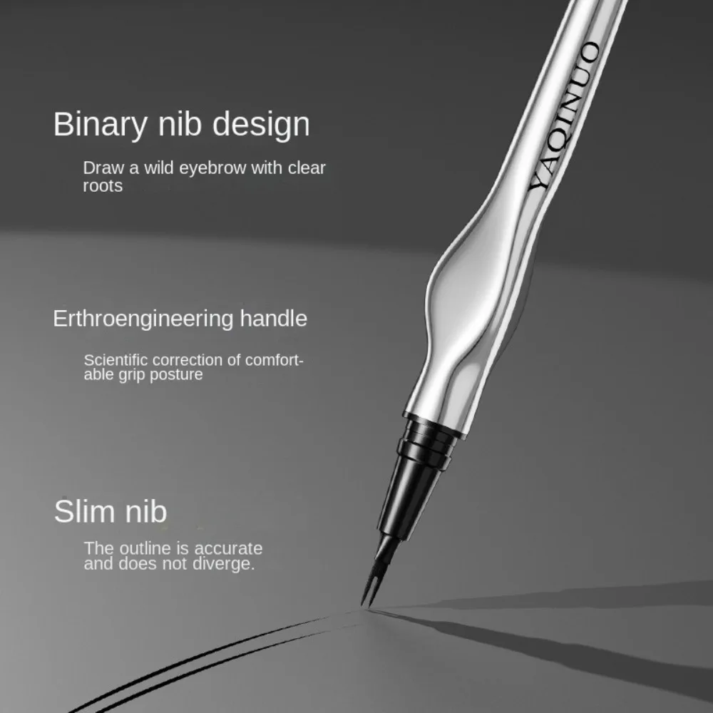 Фото Профессиональный водостойкий карандаш для бровей с двумя концами, стойкий, с ультратонким наконечником, удобный в использовании, корейский карандаш для бровей №2