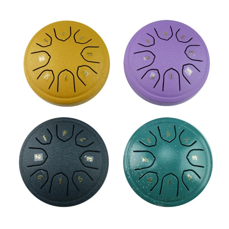 Стальной барабан для языка 4 5 дюйма 8 нот ударный инструмент ручного барабана с