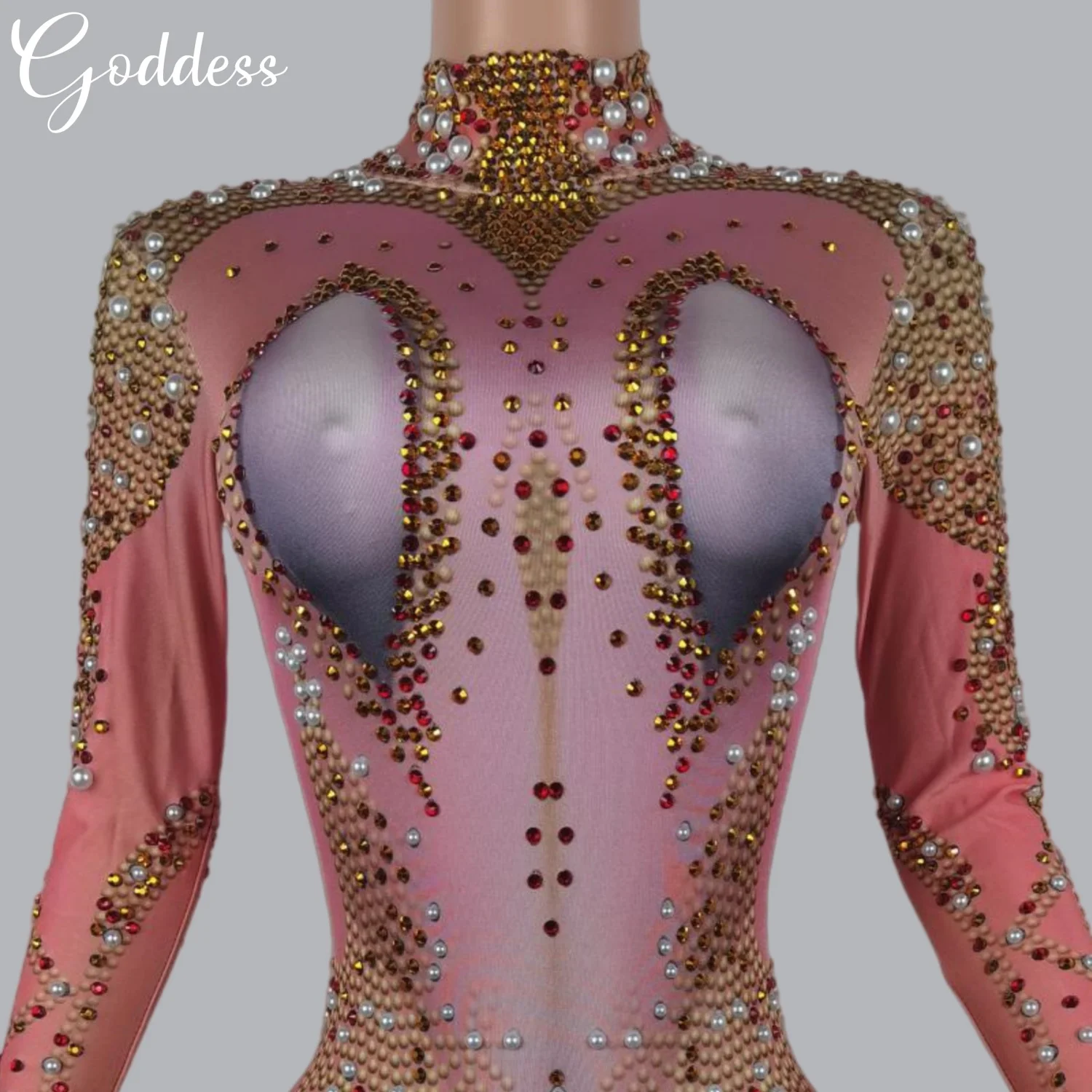 Элегантный роскошный женский сексуальный танцевальный боди с блестящими