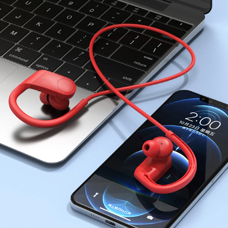 

Wireless Bluetooth Headphones Color Sports Earphone Car Handsfree Business Headset Hifi Sound Bass Quality With Mic Neck Hanging