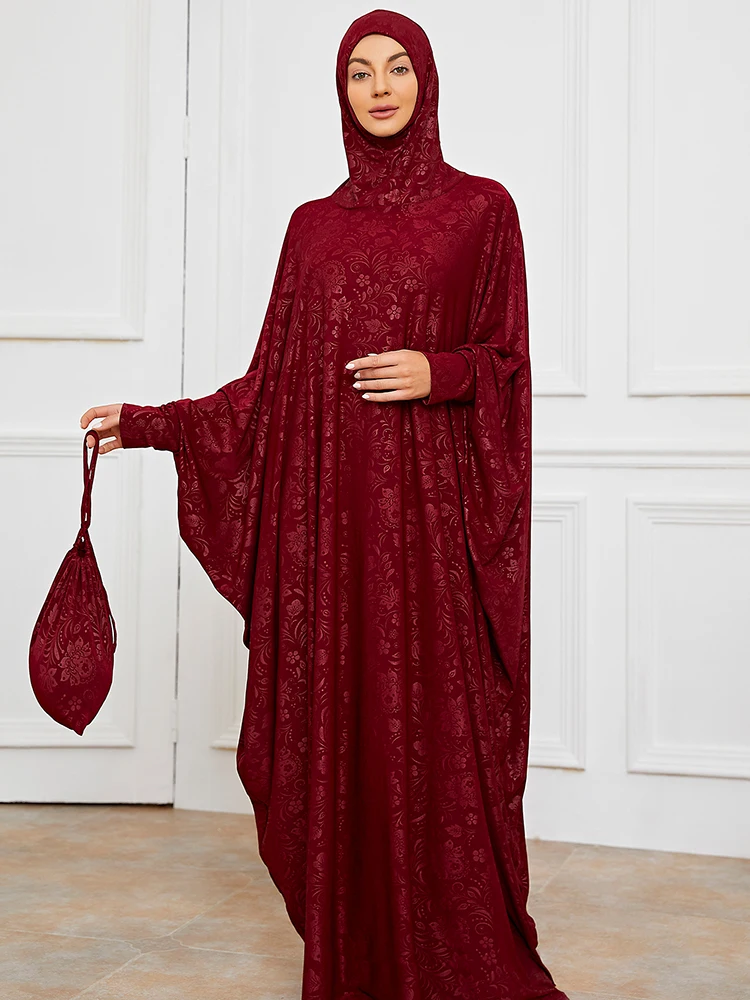 Рамадан ИД Мубарак Niqab химар яркая мусульманская молитвенная одежда женский хиджаб скромное платье халат кафтан
