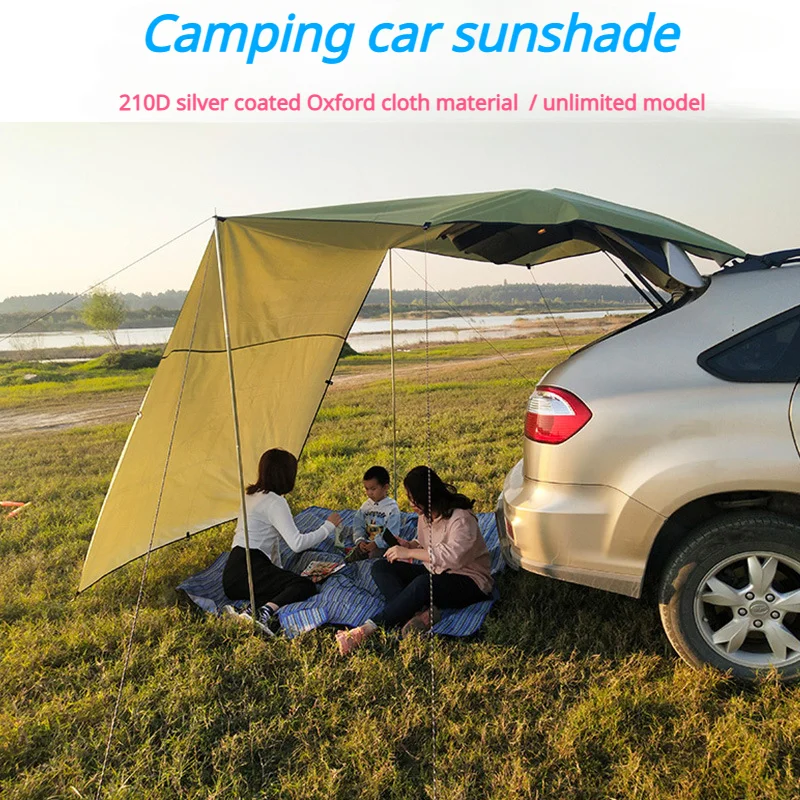 

Outdoors Car Sunshade Pergola Outdoor Camping Set Up a Stall Sunscreen Ultraviolet-proof Rear Canopy SUV Side Tent Canopy