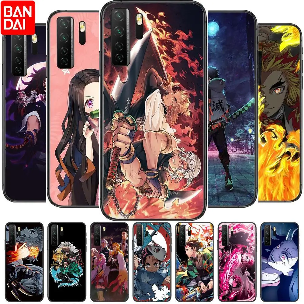 

Anime Demon Slayer Black Soft Cover The Pooh For Huawei Nova 8 7 6 SE 5T 7i 5i 5Z 5 4 4E 3 3i 3E 2i Pro Phone Case cases