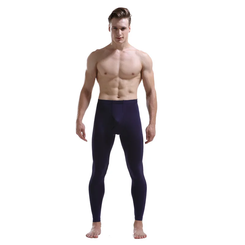 Men Long Johns Thin Thermal Underwear Bottoms Winter Warm Mens Thermal Pants Legging Tights Male Modal Thermo Underwear Trousers