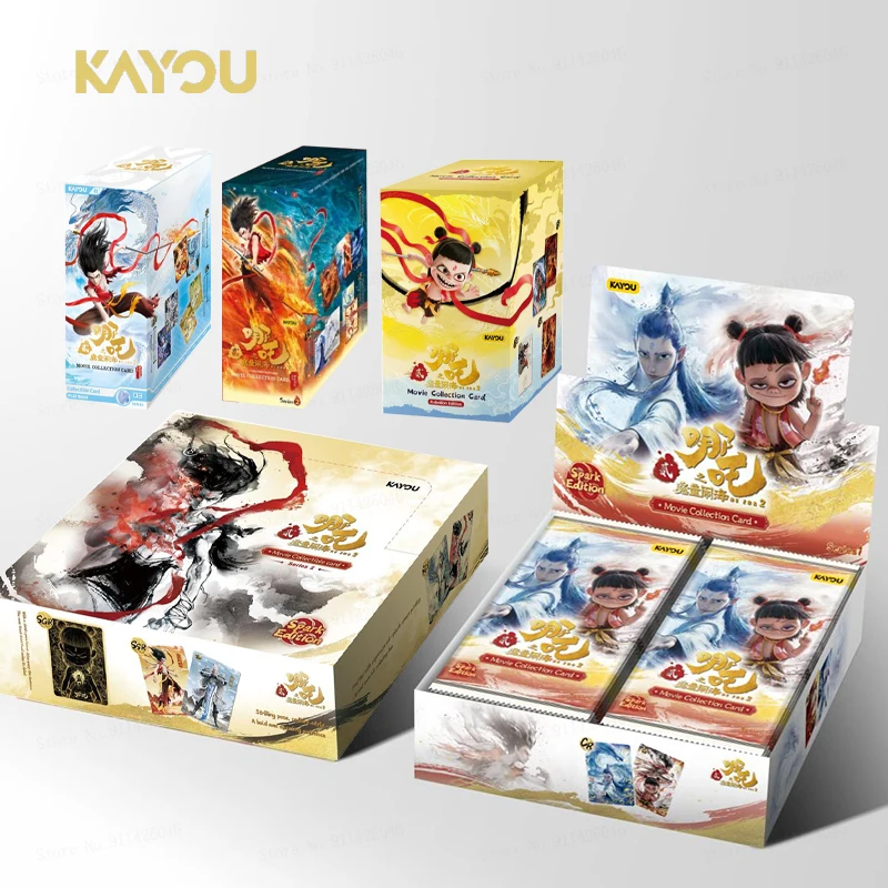 Фото Официальная коллекционная карточная игра Kayou Nezha 2-Movie Collection Card Rebellion Edition, английская версия, игрушка для мальчиков, подарок на день рождения №1