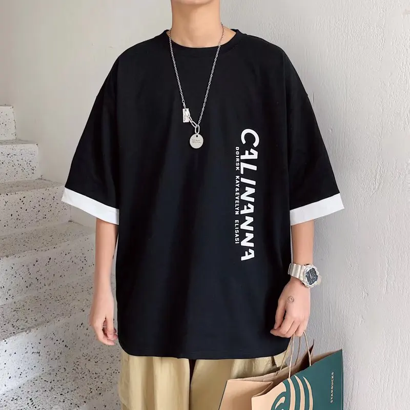 Фото Clearluv 2022 Harajuku мужские футболки с мультяшным принтом модные футболки Летние футболки с коротким рукавом Новые парные аниме одежда №3
