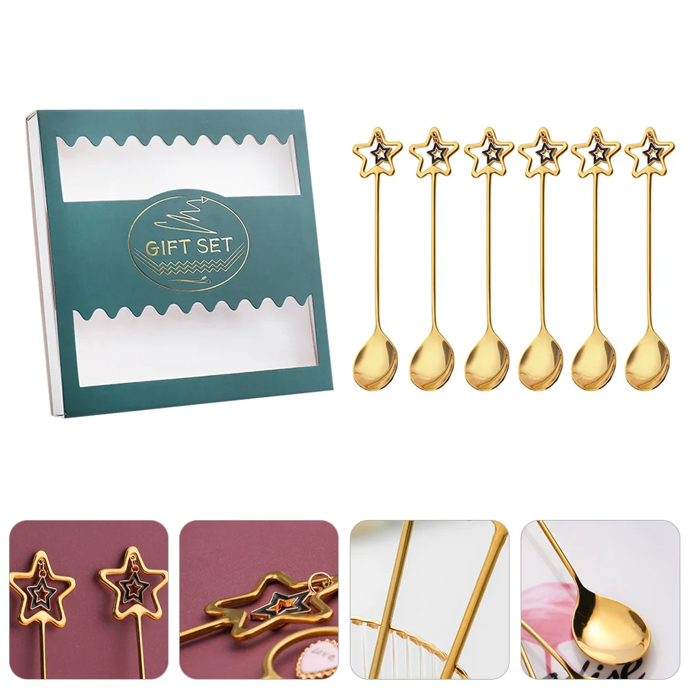 6 шт. подвесные ложки из нержавеющей стали для приготовления мороженого