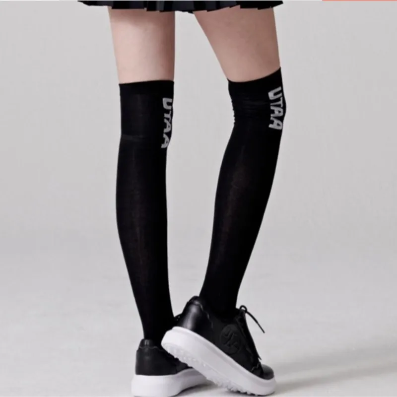 Golf women's stockings long tube knee socks outdoor sports combed cotton women's stockings white stockings