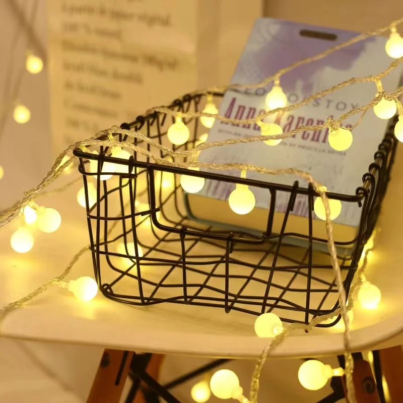 

LED Fairy String Lights Ball Garland Lights Battery/USB Powered Festive Wedding Christmas Lights Room Decoration.