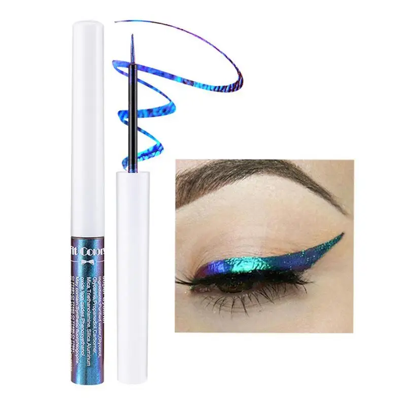 

Colored Eyeliners Easy Dying Luminous Neon Fluorescent Liquid Eyeliner Neon Eyeliner Pencil Metallic Luster Eye Liner Christmas