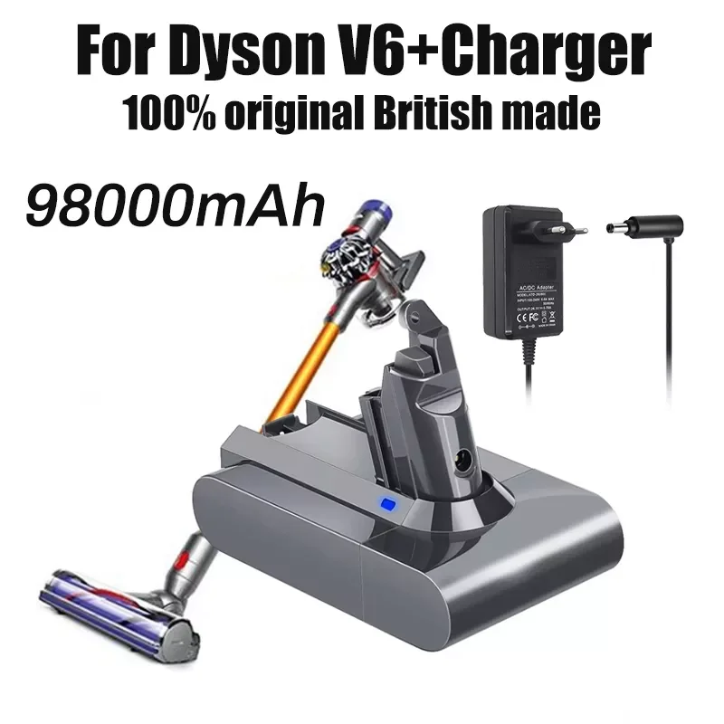 

new 21.6V 98000mAh 98.0Ah Li-ion Battery for Dyson V6 DC58 DC59 DC61 DC62 DC74 SV09 SV07 SV03 965874-02 Vacuum Cleaner Battery