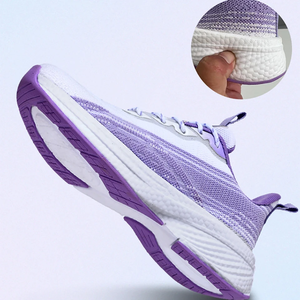 Loekeah Breathable Running Sneakers For Women Lightweight Outdoor Mesh Mix Colors Casual Shoes Soft Athletic Footwear Female