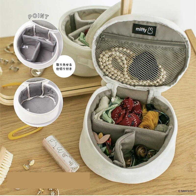 Новая кавайная плюшевая большая вместительная ручная косметичка Miffy сумка для