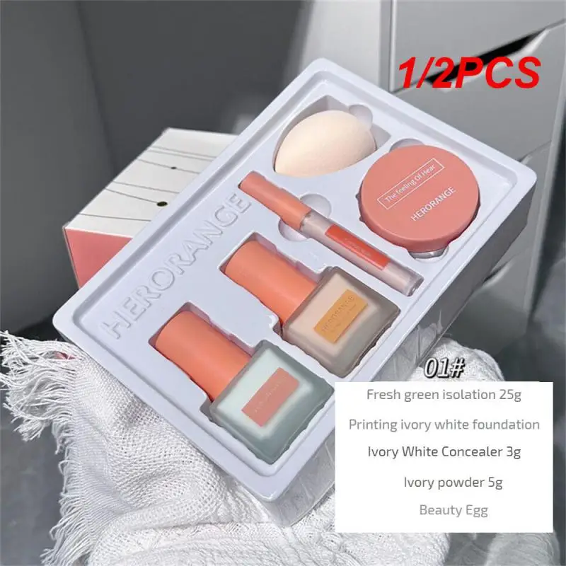 Silky Texture 1 Set Concealer Loose Powder Combination