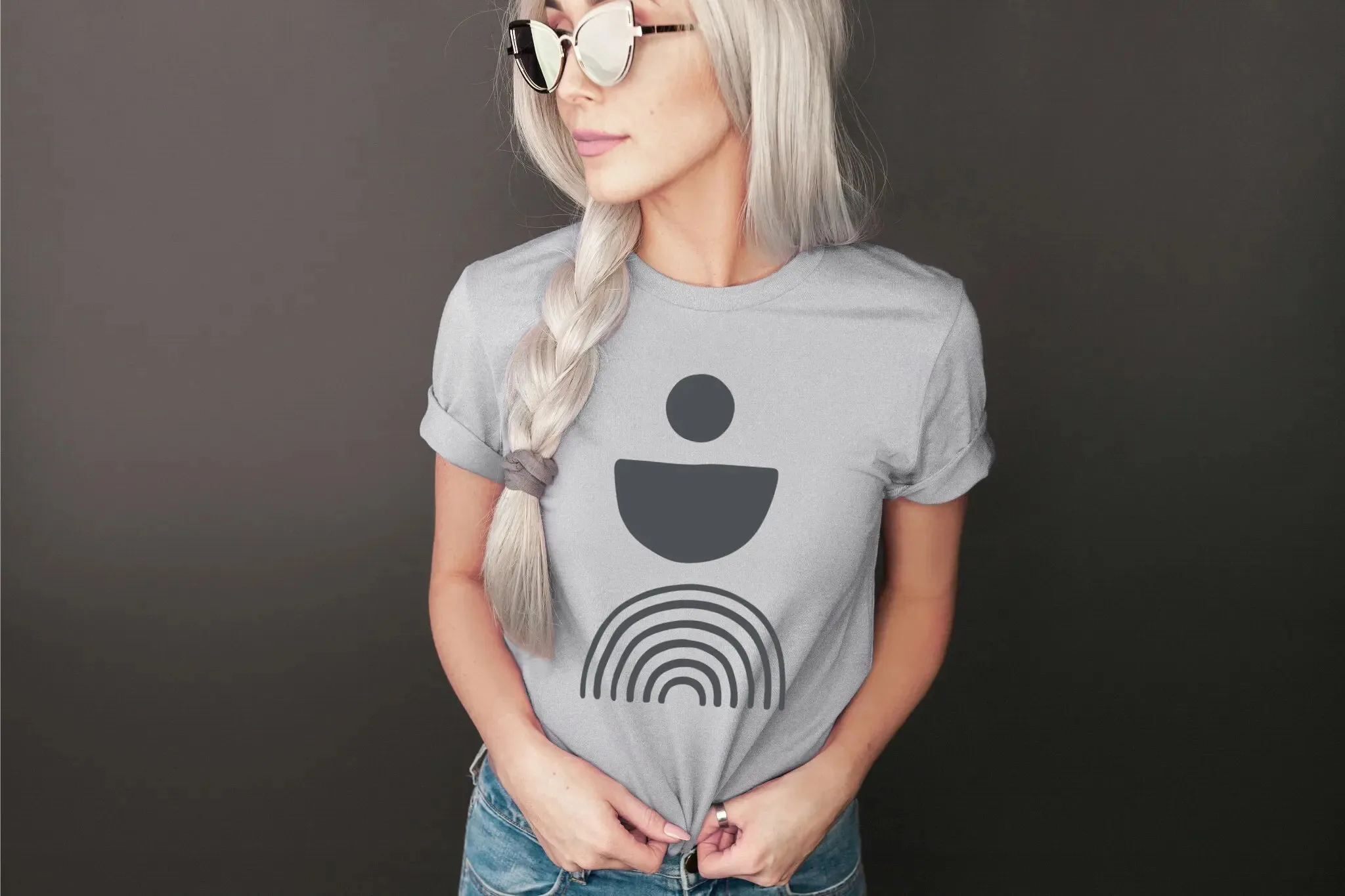 Абстрактная футболка в стиле бохо Современная Художественная Минималистичная