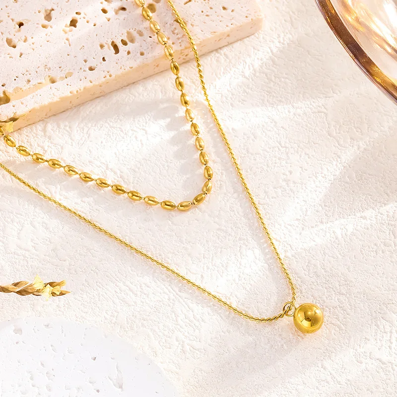 Золотой Цвет Шариковые Подвески Из Нержавеющей Стали 316L Женское Винтажное