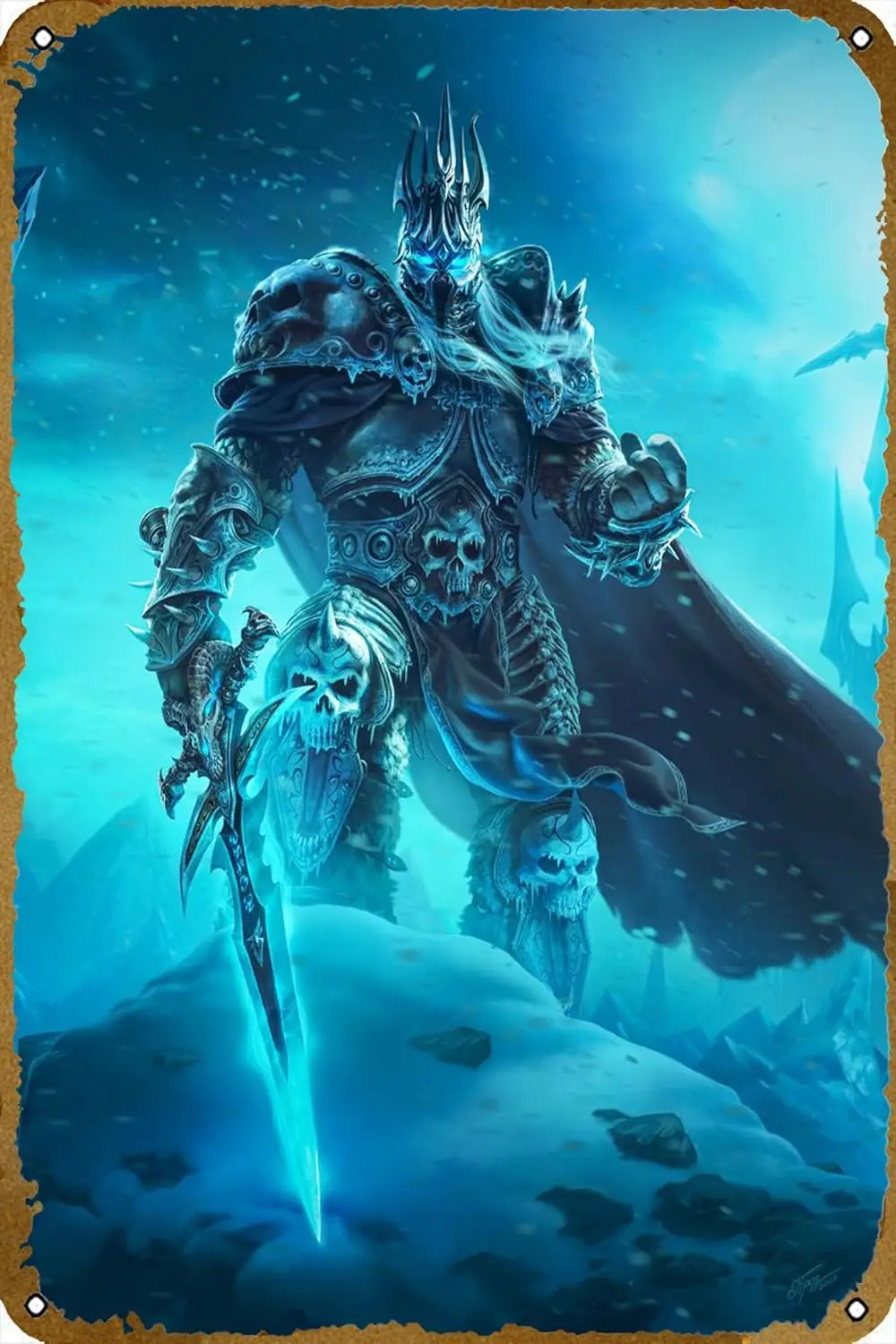 Плакат Lich King для видеоигр металлическая жестяная вывеска игр крутой настенный