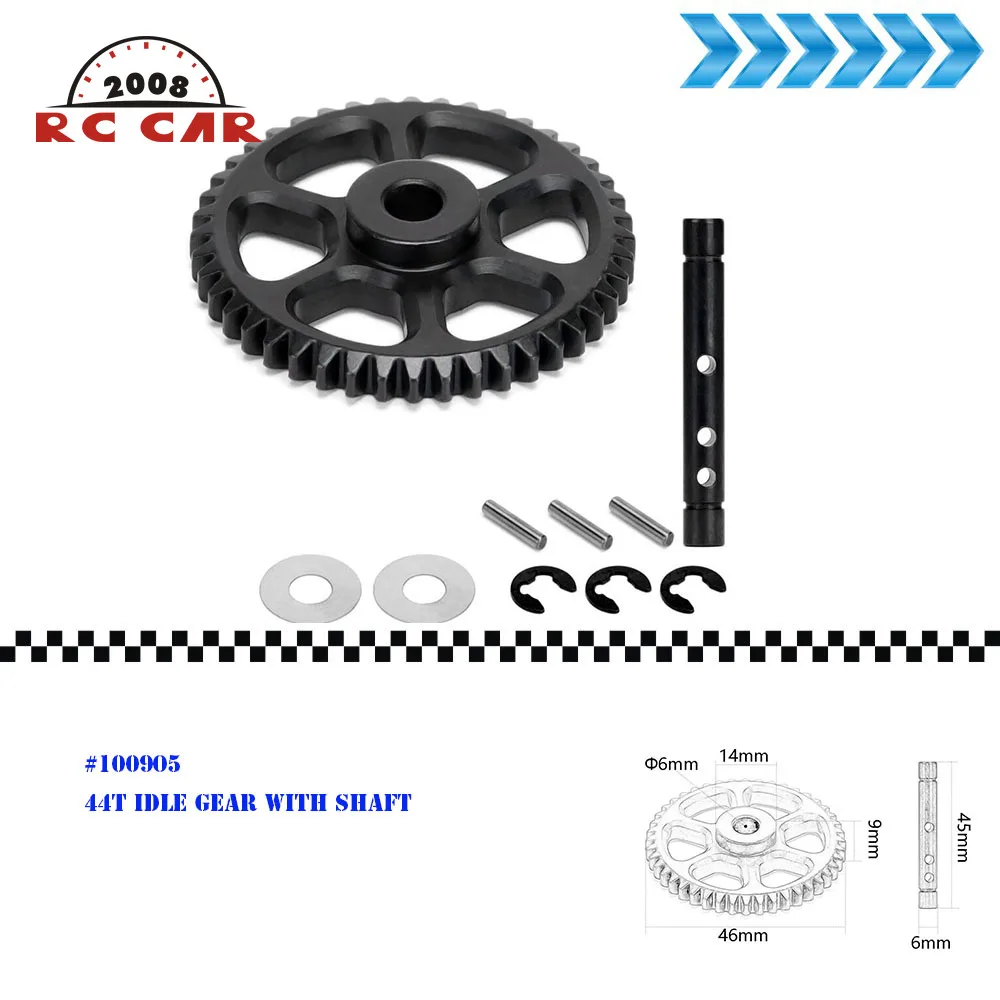 Твердая сталь с валом 44T, направляющая Шестерня для HPI RC Savage Flux 100905, автомобильные аксессуары