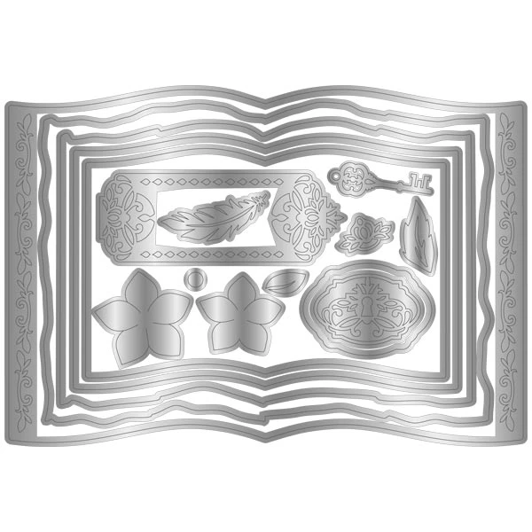 

Металлические штампы для вырезания книга с рассказами пресс-форма для карточек для скрапбукинга бумаги ремесло Нож Форма лезвие Дырокол ...