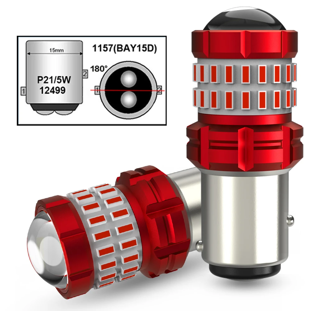 

BMTxms 2 шт. красный P21W P21/5W BAW15D PR21/5W BAZ15D P21/4W 3157 P27 W21W W21/5W светодиодный стоп-сигнал задний фонарь для Ford Focus 2 Octavia