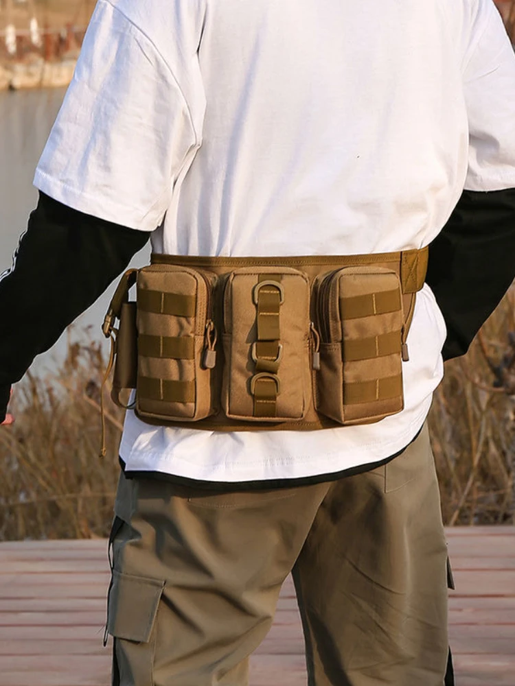 Waterproof Tactical Men's Waist Bag Hiking Nylon Waist Bag Outdoor Army Military Hunting Sports Hiking Camping Waist Bag