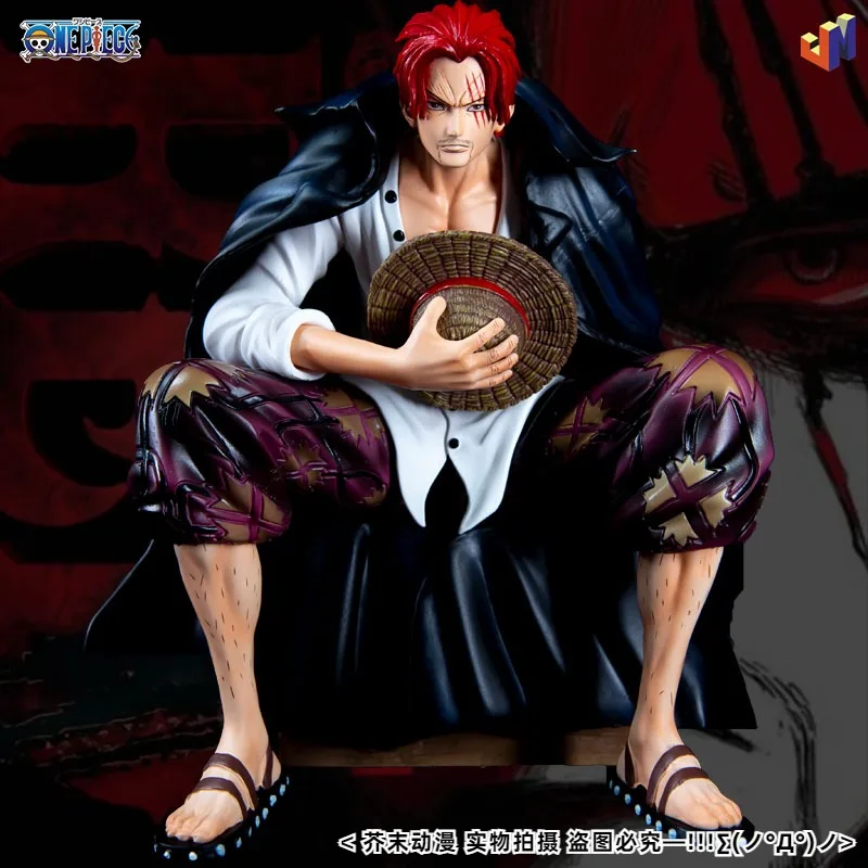 

One Piece Shanks Figure Film Red Yonko Red Hair Anime Figure 17cm Pvc Statue Figurine Decoration Model Doll Toys Christmas Gif
