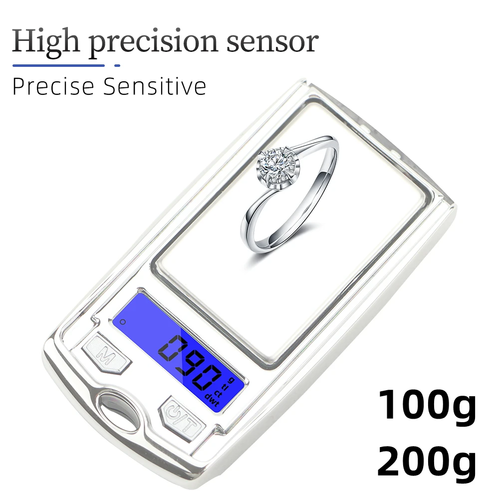 

0.01g Precision LCD Digital Scales 100g/200g Mini Electronic Pocket Digital Scales Grams Weight Balance Scale for Weighing Scale