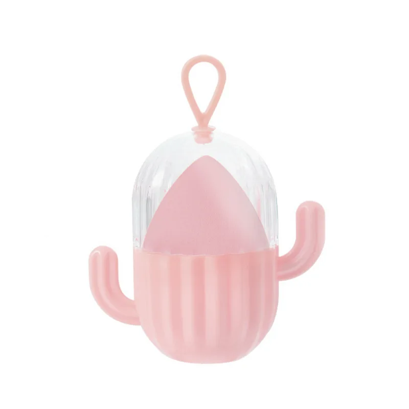 

1pc Cactus Makeup Egg Storage Box Set Cute Powder Puff Water Big Cosmetic Supplies Makeup Sponge Cosmetics Accessories