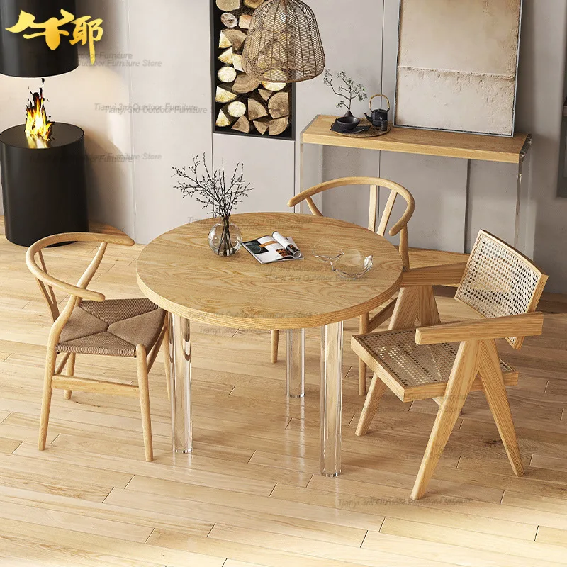 Деревянные офисные обеденные столы кофейная кухня Акриловый Обеденный Стол для