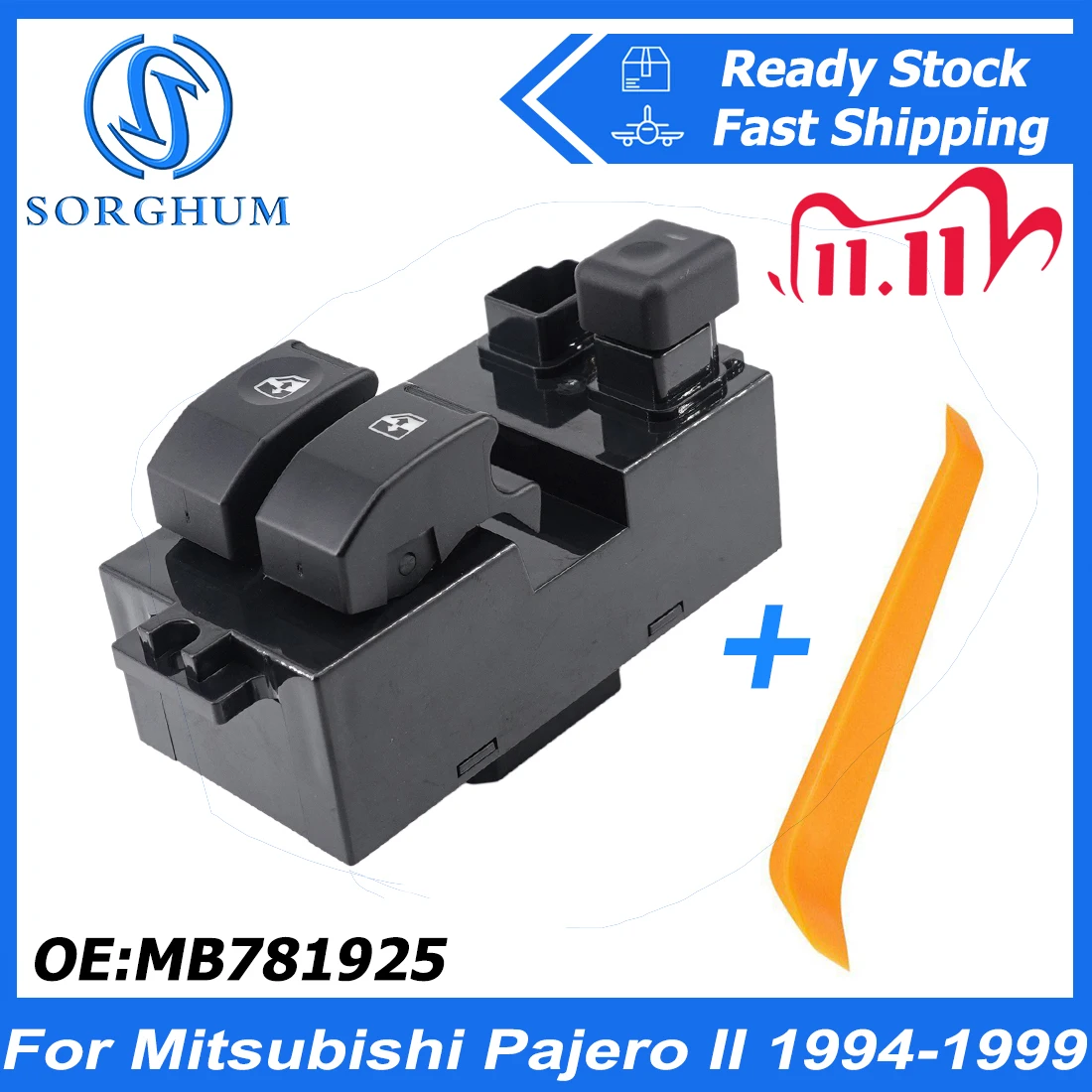 SORGHUM MB781925 Master Power Window Switch Lifter Button For Mitsubishi Pajero II 1994 1995 1996 1997 1998 1999 Car Accessories SORGHUM MB781925 Master Power Window Switch Lifter Button For Mitsubishi Pajero II 1994 1995 1996 1997 1998 1999 Car Accessories