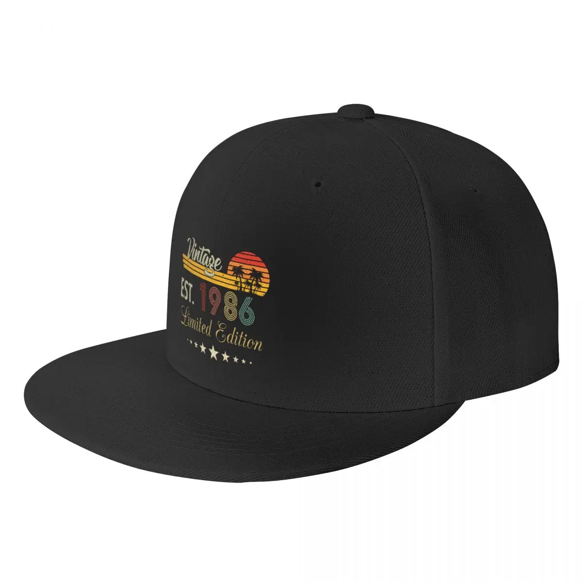 

Custom Vintage Est 1986 Limited Edition Birthday Baseball Cap Flat Outdoor Snapback Men Women's Adjustable Hip Hop Hats