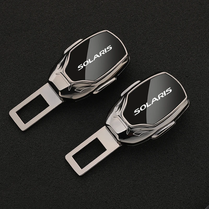 

Car seat belt locker carabiner extender insurance belt insert buckle for Hyundai solaris With LOGO car Accessorie