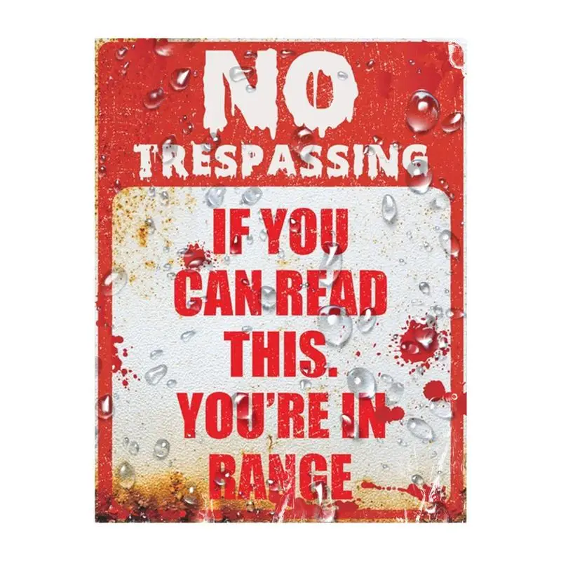 

Halloween No Trespassing Signs Sticker Halloween Warning Sign No Trespassing Vintage Sign Sticker Halloween Decorations Haunted